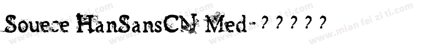 Souece HanSansCN Med字体转换